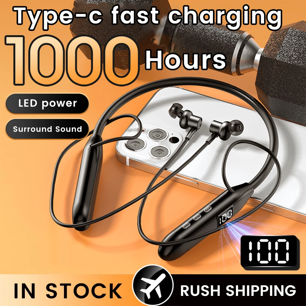 Magnetic Neckband Sports Earphones - Olaf Kablosuz Kulaklık Bluetooth5.3 Kulaklık Kulak
