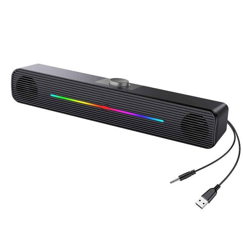 Rgb Computer Soundbar For Pc - E-1407 Toptan RGB Işıklı Kablosuz Hoparlör