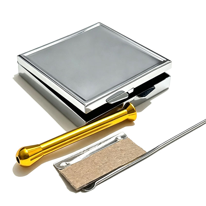 Laptops - 1 Set Taşınabilir Metal Sigara Seti,
