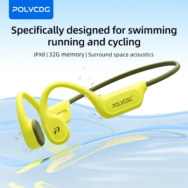 Open Ear Air Conduction Headphones - POLVCDG X9 Kemik İletimli Yüzme Kulaklıkları