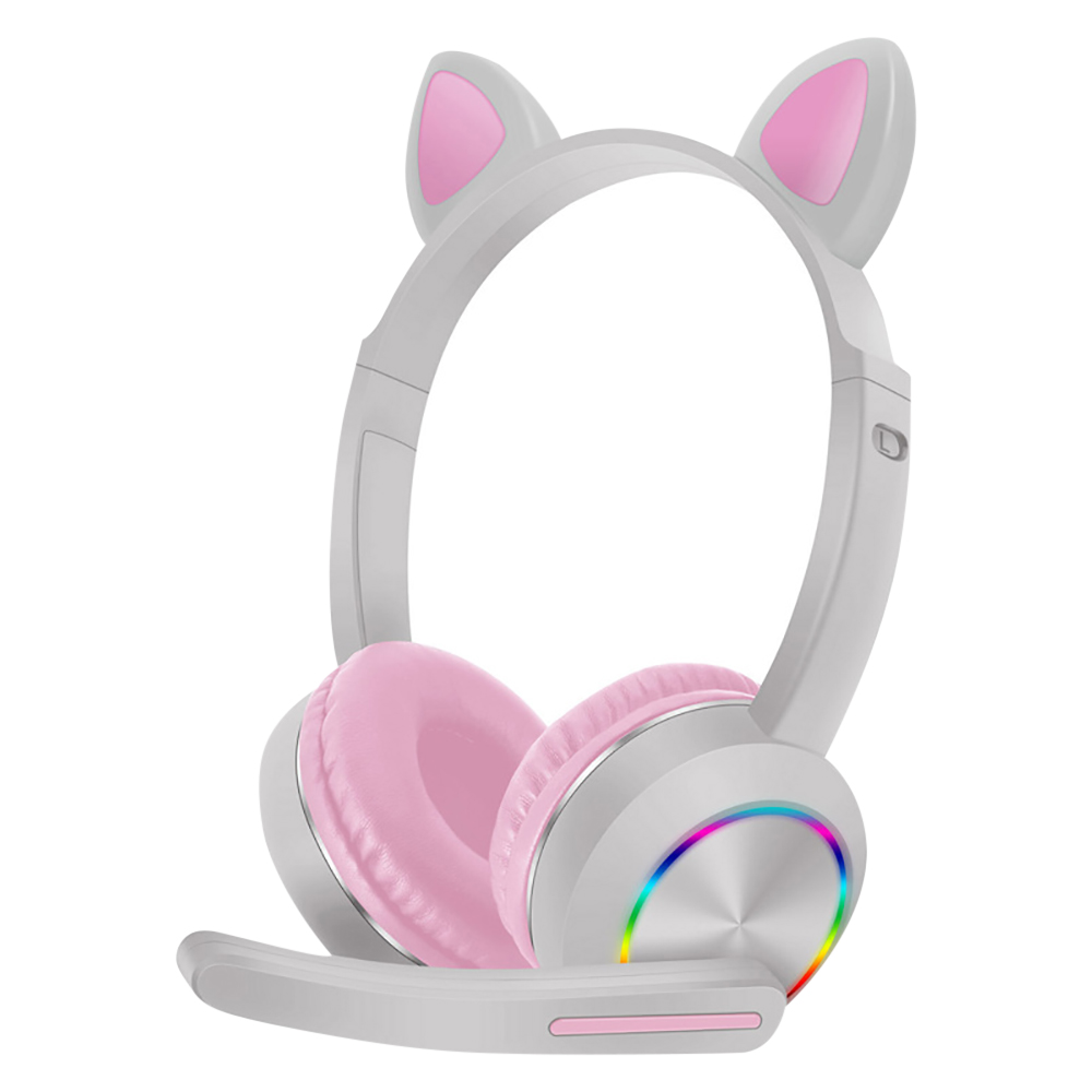 Cat Ear Bluetooth Headset Led - LED kablosuz kulaklık ile sevimli kedi