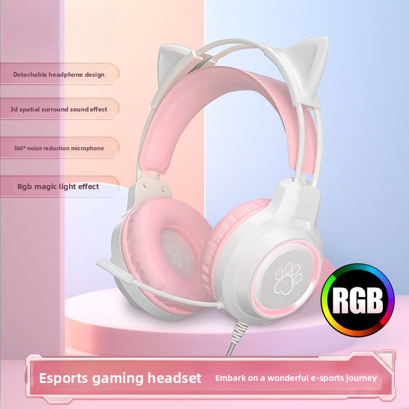 Gaming Headset With Mic Rgb - Yüksek Çözünürlüklü Esnek Mikrofonlu RGB Oyun