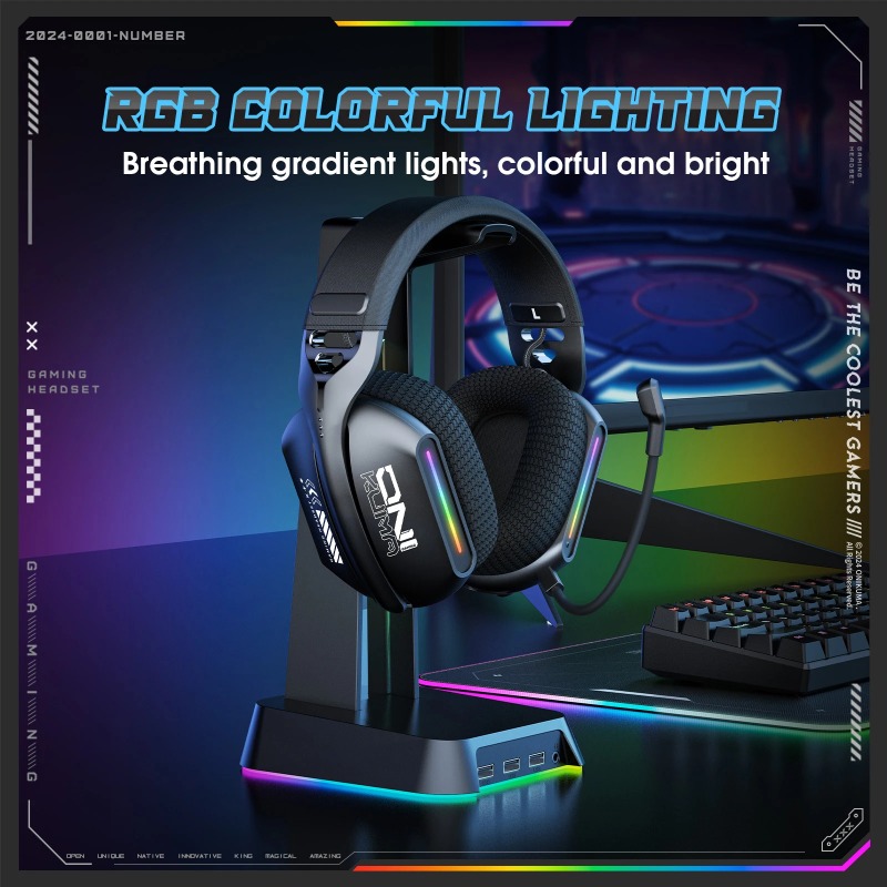 ONIKUMA GT808 Kablosuz Oyun Ku - Gaming Headset With Mic Rgb incelemesi ve fiyatı