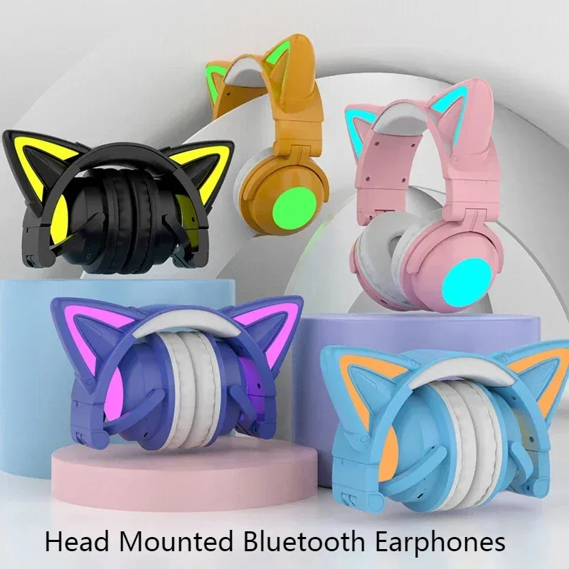 Yeni ZW068 Bluetooth5.0 Kulakl - Cat Ear Bluetooth Headset Led incelemesi ve fiyatı
