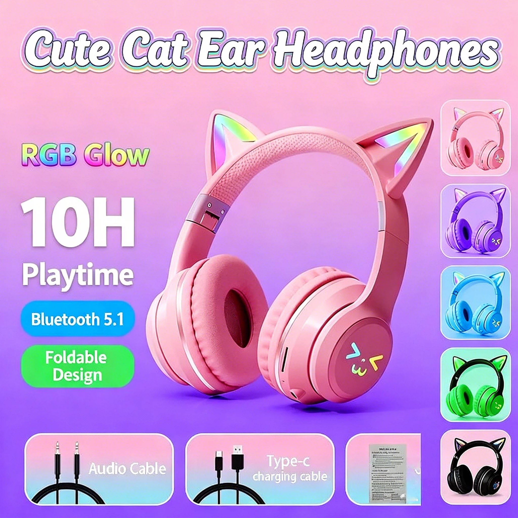 2026 Yeni RGB Kedi Kulaklı Blu - Gaming Headset With Mic Rgb incelemesi ve fiyatı
