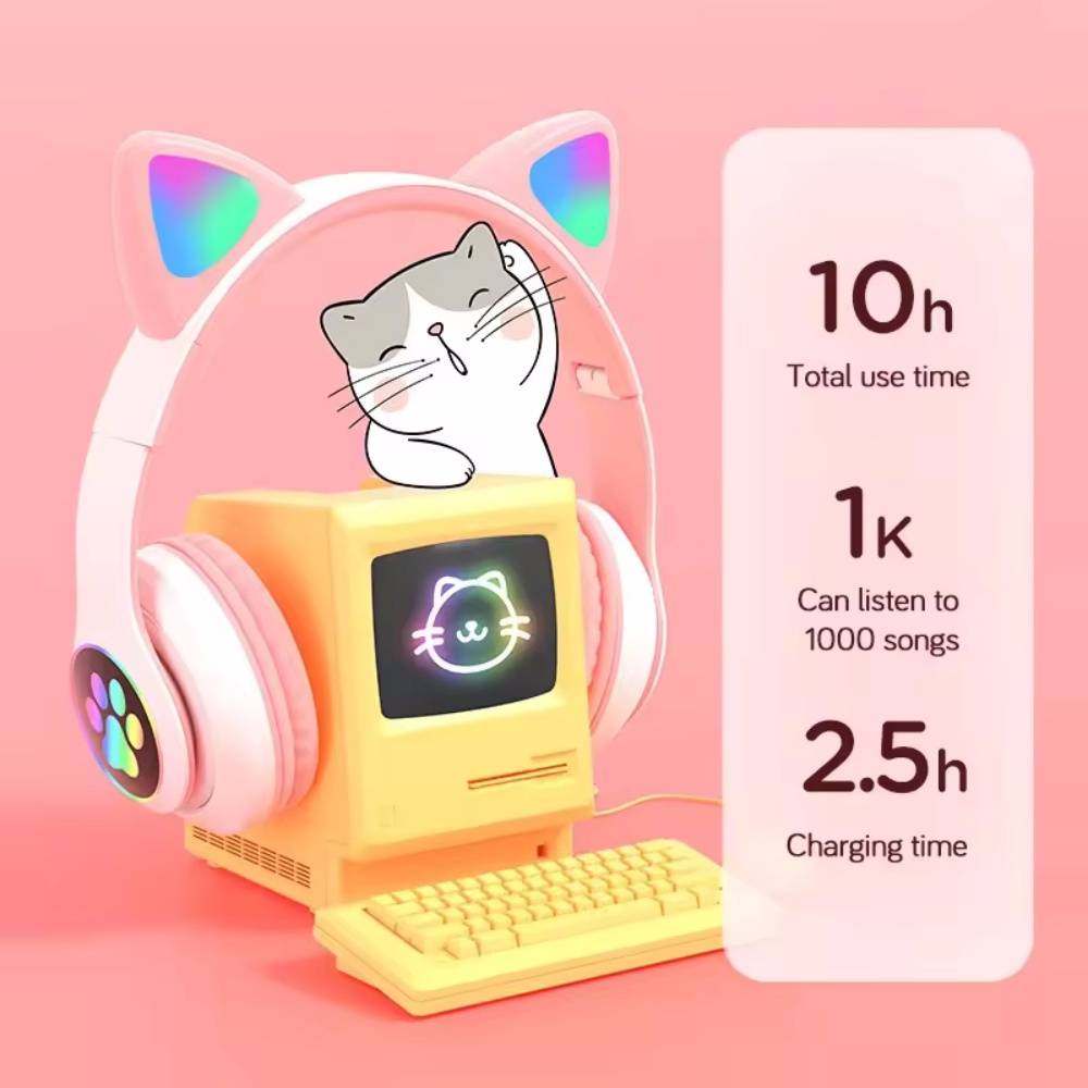 Sevimli Kedi Kulaklı Bluetooth - Cat Ear Bluetooth Headset Led incelemesi ve fiyatı