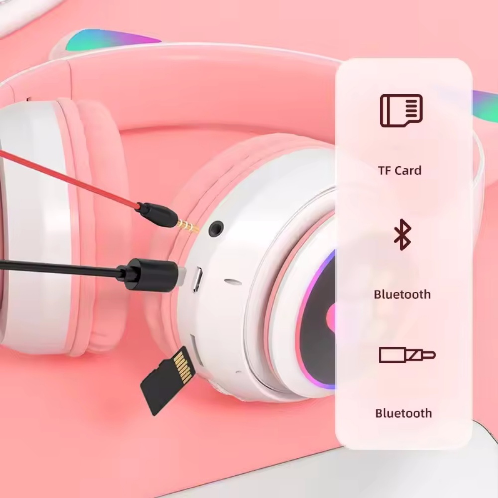 Sevimli Kedi Kulak Kablosuz Ku - Cat Ear Bluetooth Headset Led incelemesi ve fiyatı