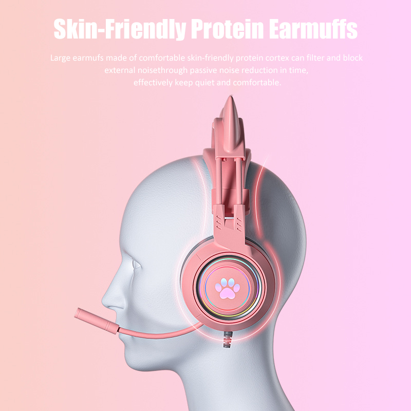 Sevimli kedi kulak oyun mikrof - Gaming Headset With Mic Rgb incelemesi ve fiyatı