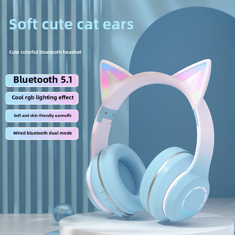 Yeni Çok Satan Baş Üstü Blueto - Cat Ear Bluetooth Headset Led incelemesi ve fiyatı