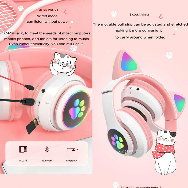 Kedi Kulaklar Kulaklıklar Flaş - Cat Ear Bluetooth Headset Led incelemesi ve fiyatı