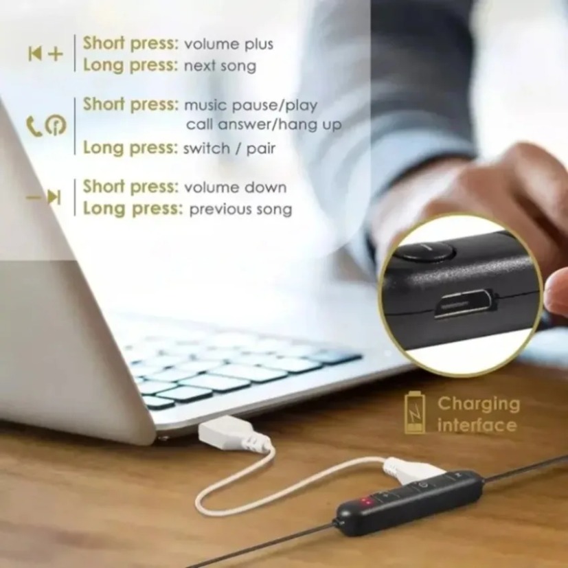 Boyun bandı Bluetooth kulaklık - Magnetic Neckband Sports Earphones incelemesi ve fiyatı